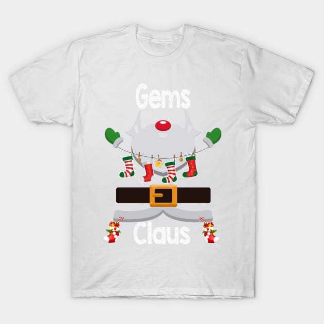 Gems Claus Santa Christmas Costume Pajama T-Shirt by johnbbmerch